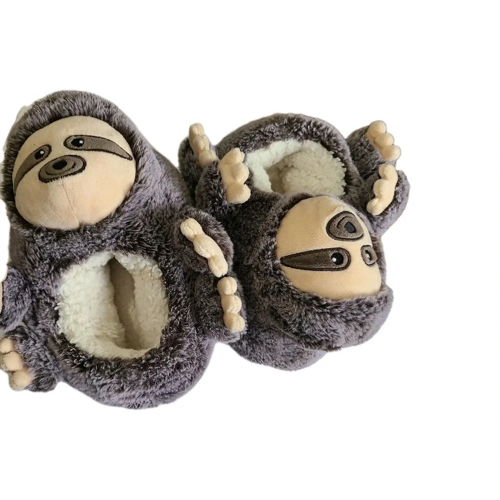 CAT &‎ JACK Kids Child Sloth  Loafer Slippers Cat & Jack Gray Sz 13/1